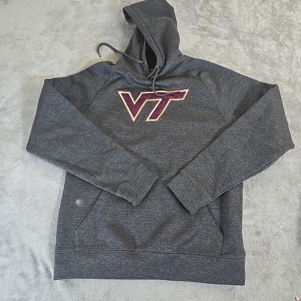Virginia Tech‎ Hokies Coliseum Sweatshirt Mens Small Gray Pullover Sportswear
